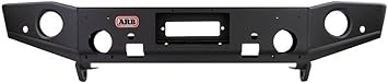ARB Deluxe Winch Bumper Fits Jeep Wrangler JL and Jeep Gladiator JT One-Piece Black Powder Coated Steel Direct Fit with Internal Winch Mount OEM Fog Light Cutouts ARB 3950240